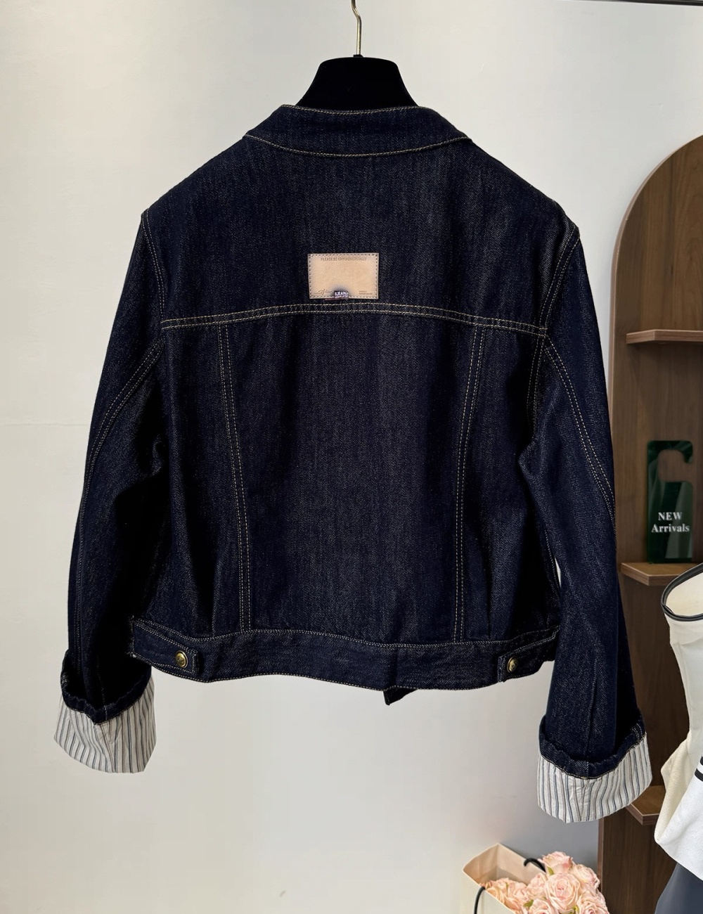 Loose Casual splice coat denim autumn jacket for women