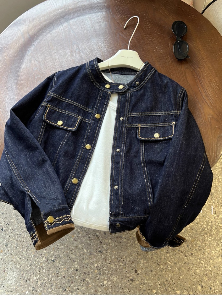 Casual autumn loose slim coat retro Korean style short jacket