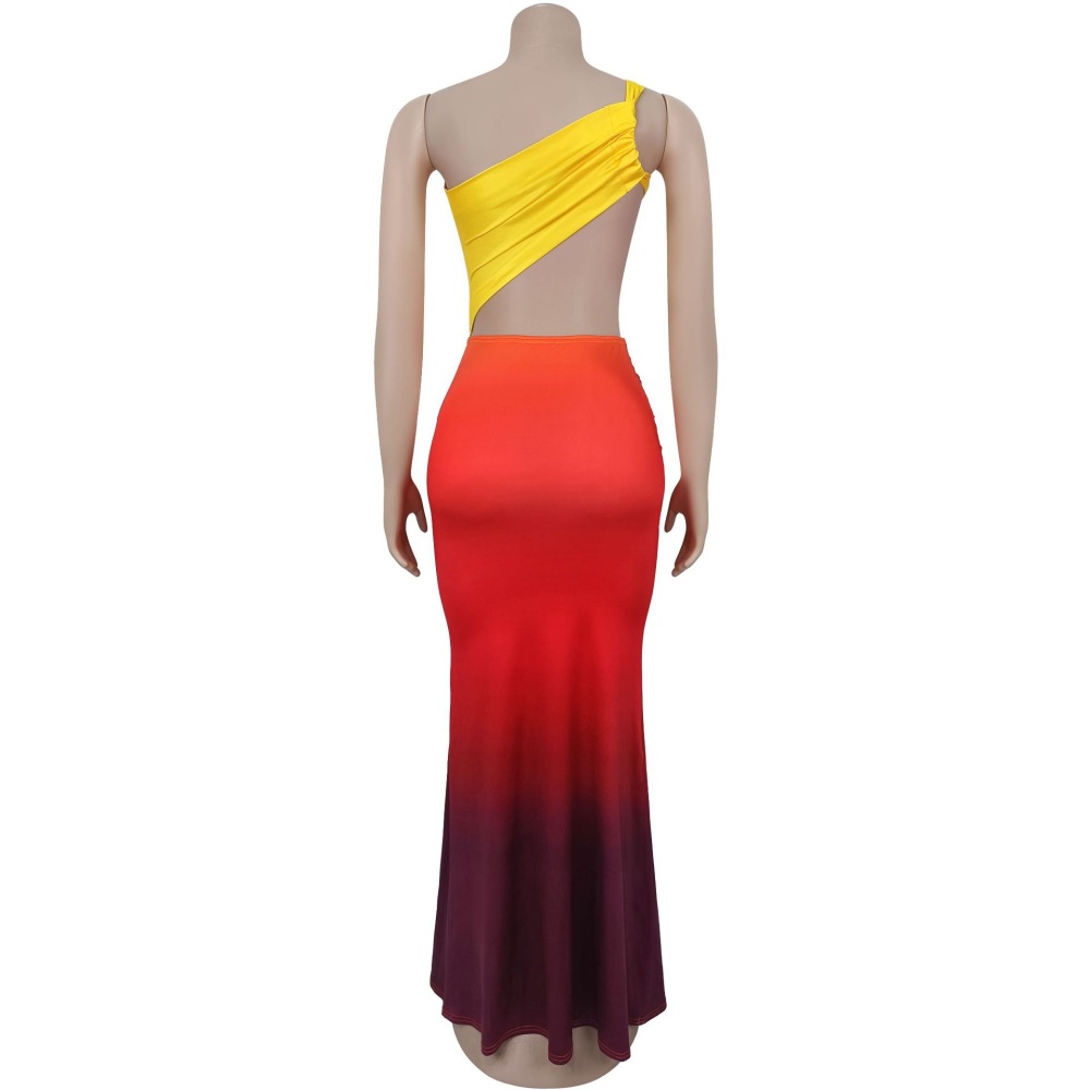 Summer sexy gradient European style dress for women