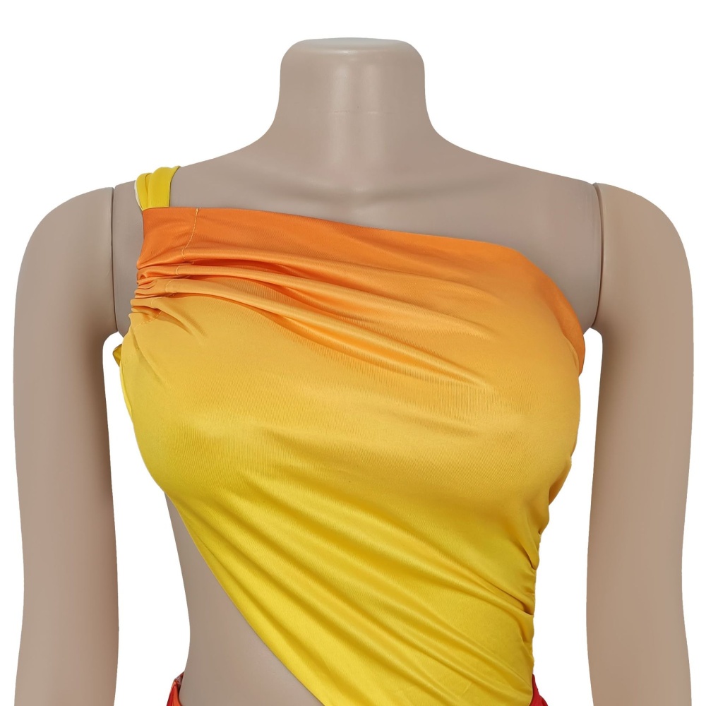Summer sexy gradient European style dress for women