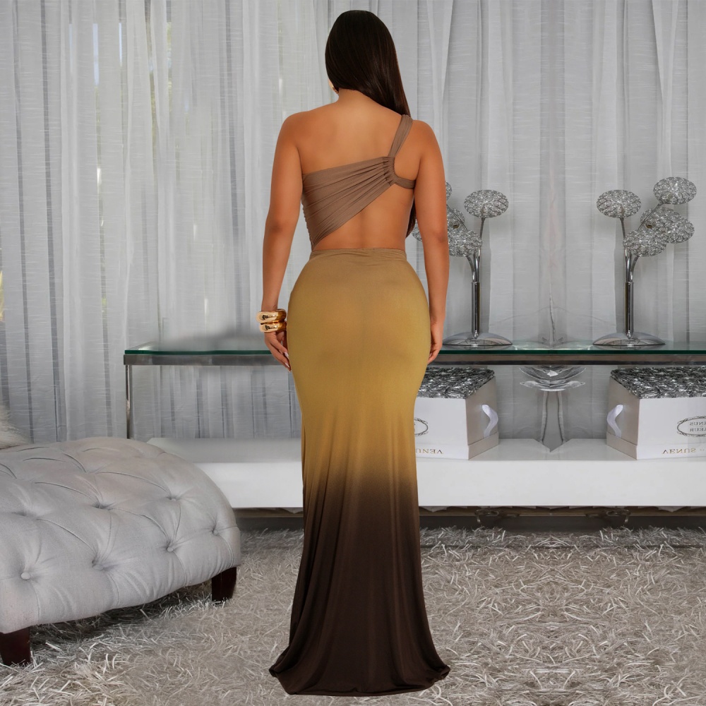 Summer sexy gradient European style dress for women