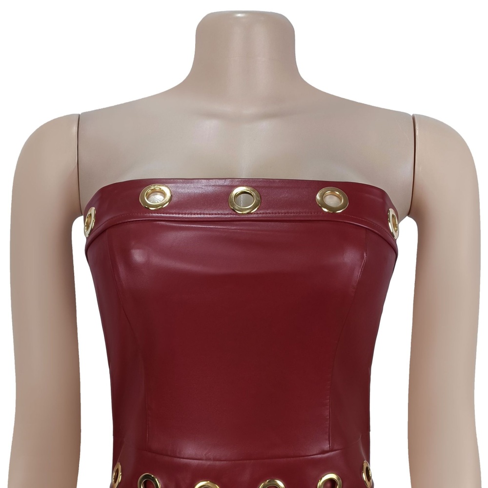 Split European style wrapped chest fashion slim dress