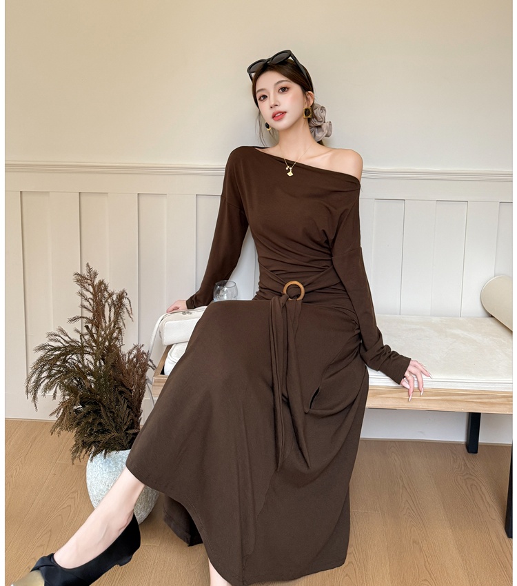 Elastic waist drape T-shirt bandage skirt 2pcs set