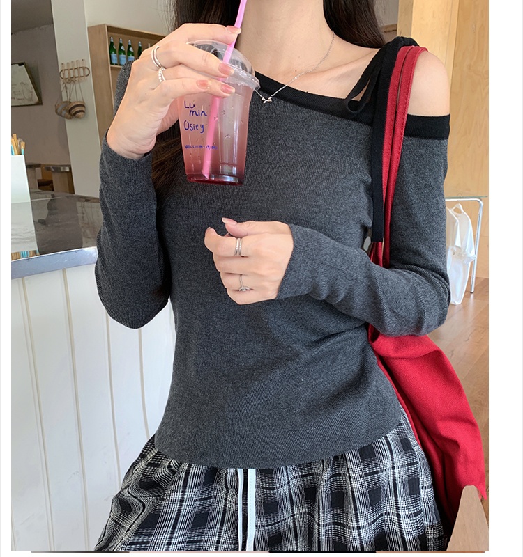 Commuting all-match sweater frenum unique tops