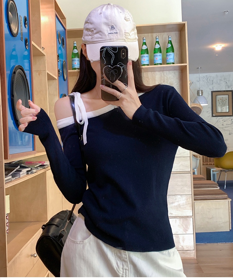 Commuting all-match sweater frenum unique tops