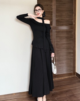 Strapless tops T-shirt 2pcs set for women