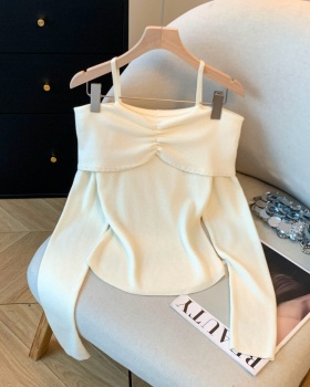 Strapless tops bottoming shirt for women