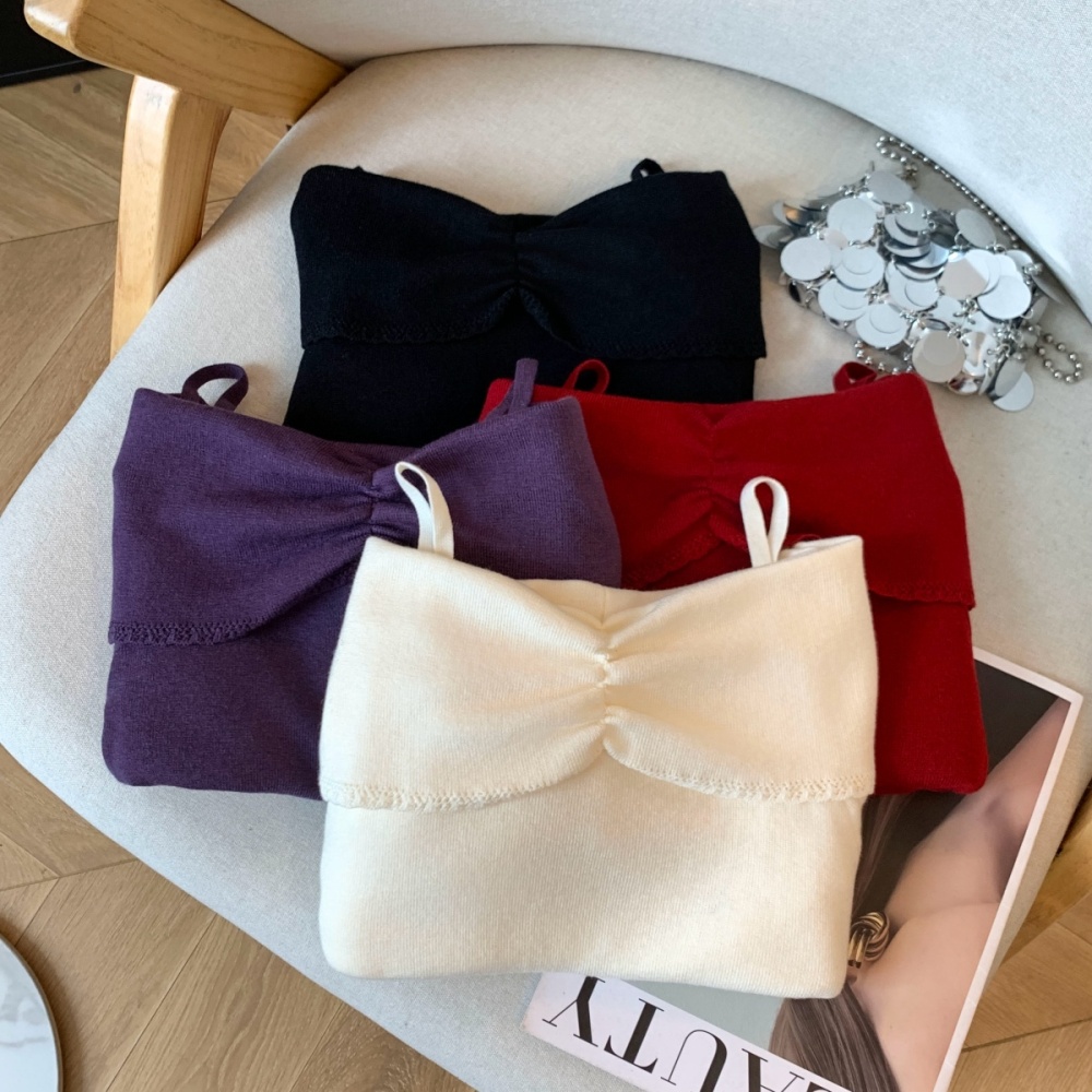 Strapless tops bottoming shirt for women
