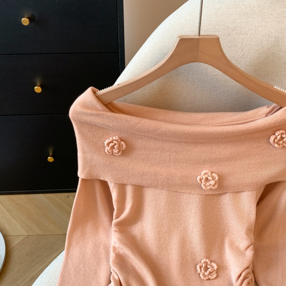 Korean style flowers stereoscopic enticement sweater