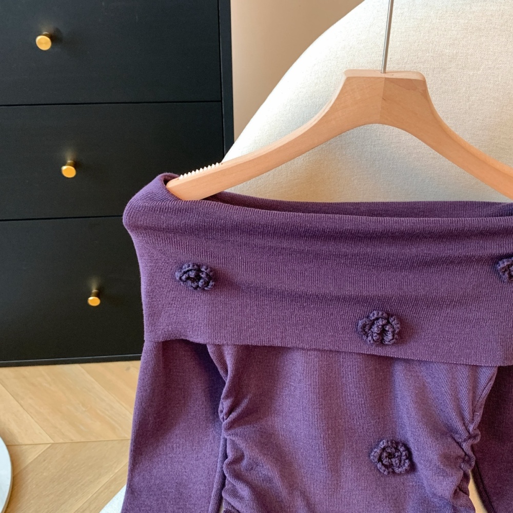 Korean style flowers stereoscopic enticement sweater