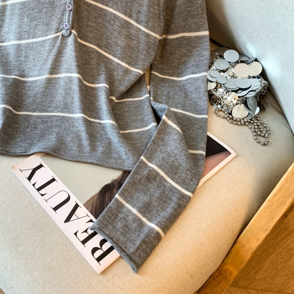 Long sleeve autumn niche sweater temperament slim tops