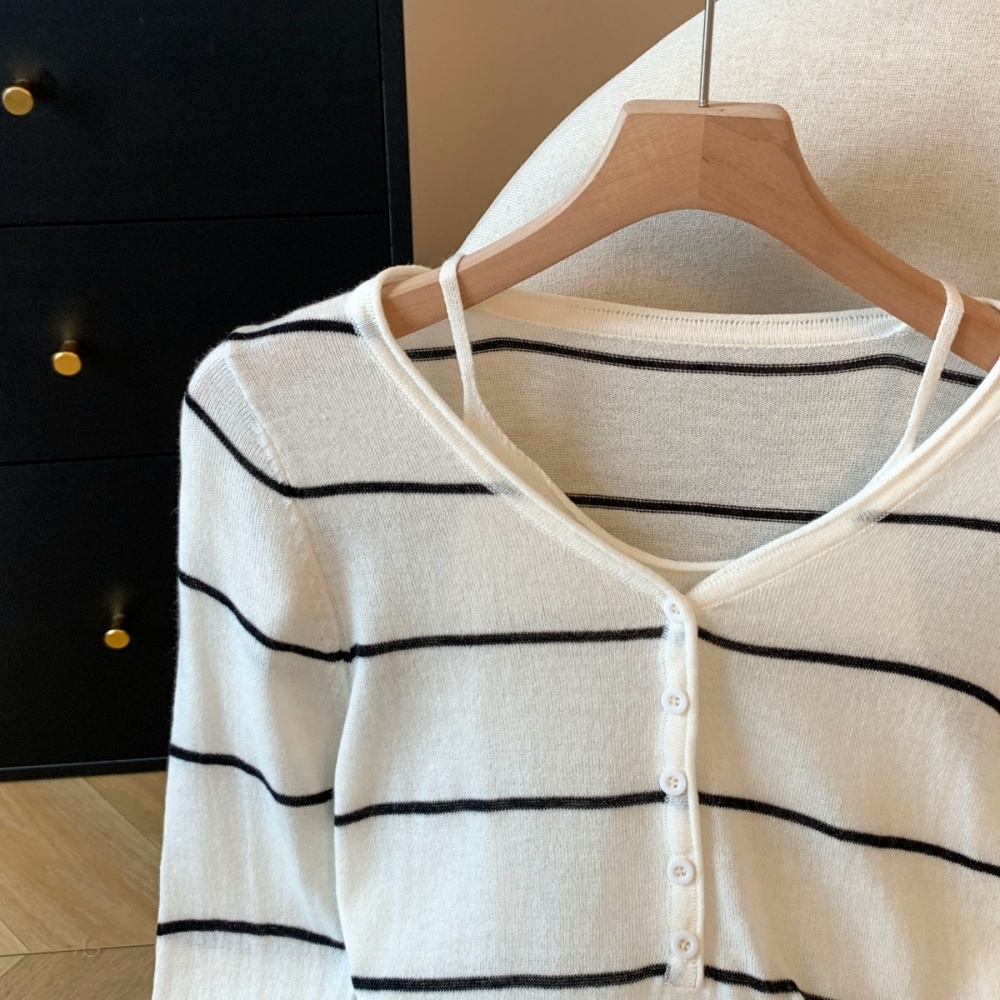 Long sleeve autumn niche sweater temperament slim tops