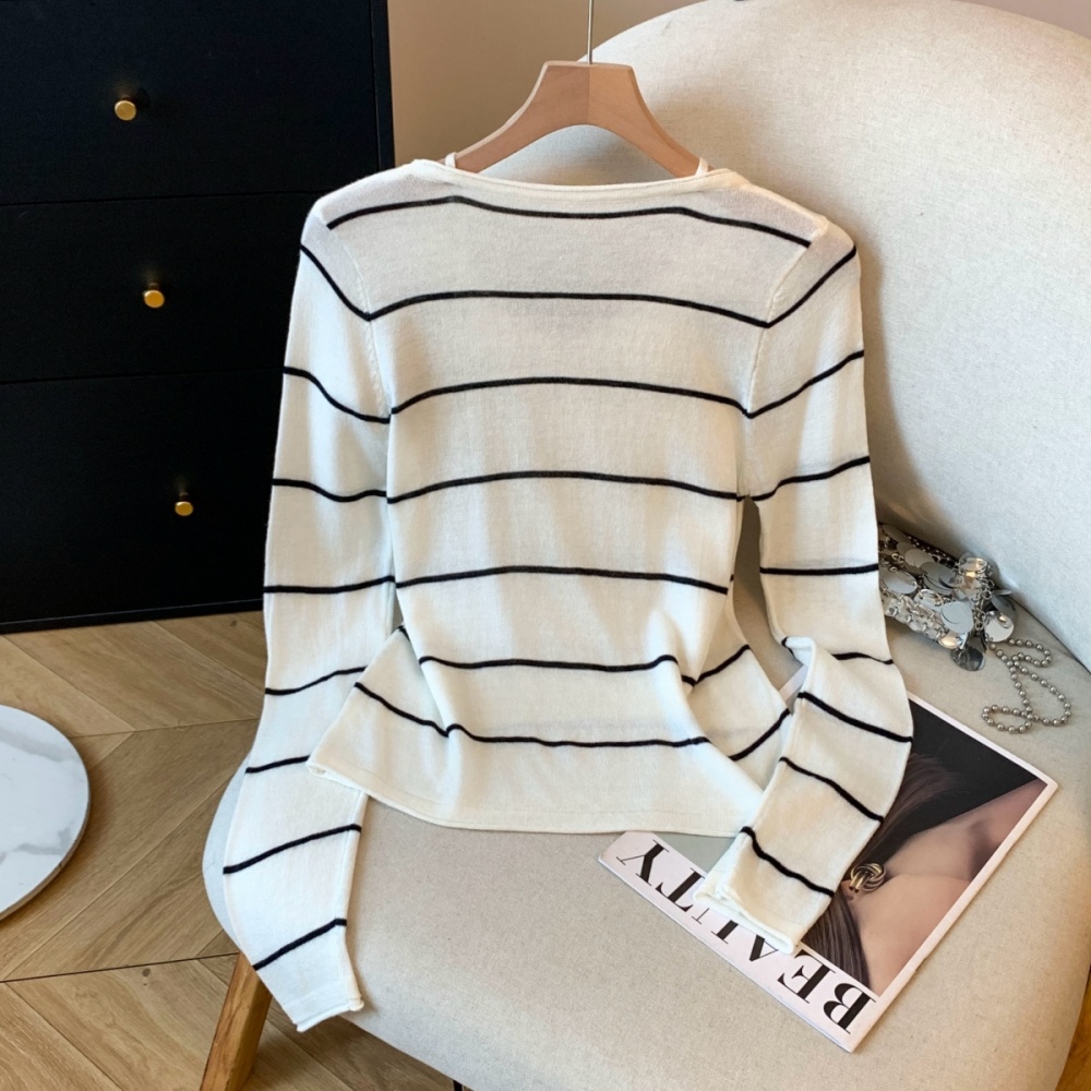 Long sleeve autumn niche sweater temperament slim tops