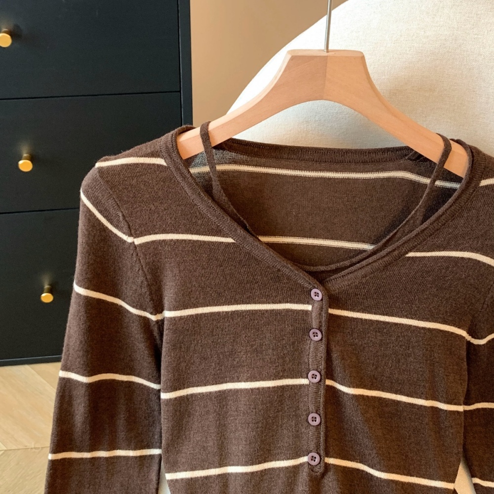 Long sleeve autumn niche sweater temperament slim tops
