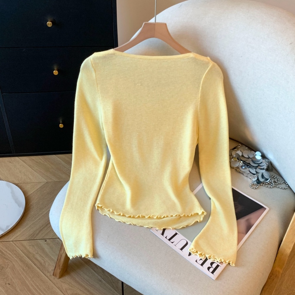Chanelstyle flowers bottoming shirt small tops