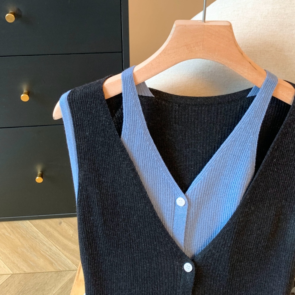 Sleeveless summer loose tops Korean style slim vest