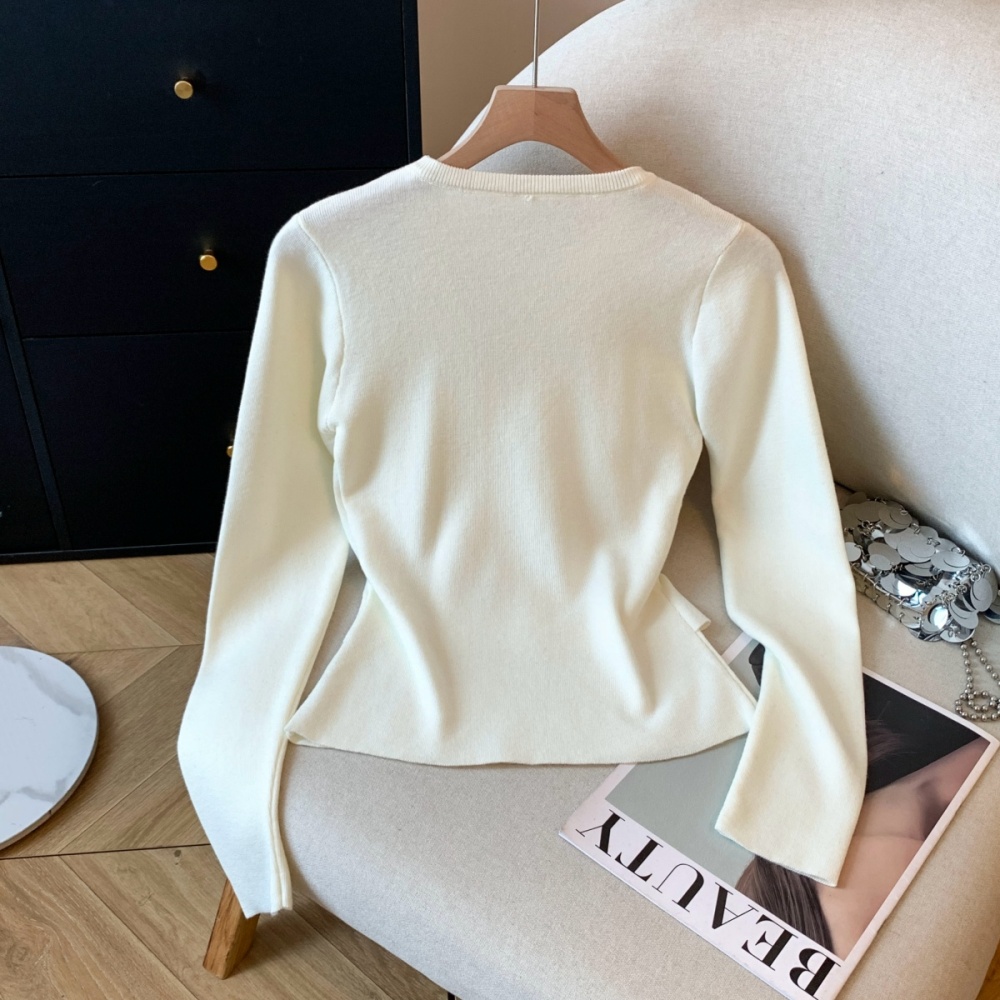 Temperament fashion tops Pseudo-two niche sweater for women