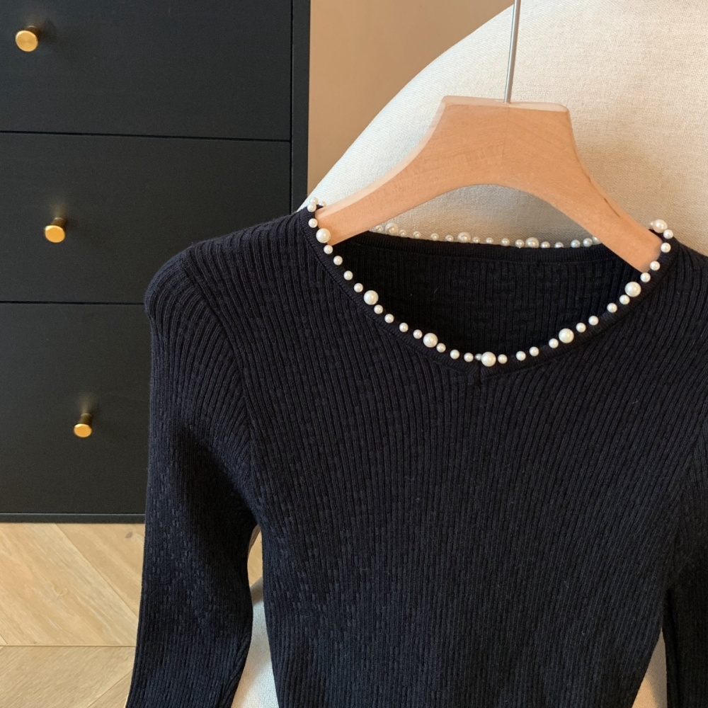 Inside the ride tops V-neck bottoming shirt for women