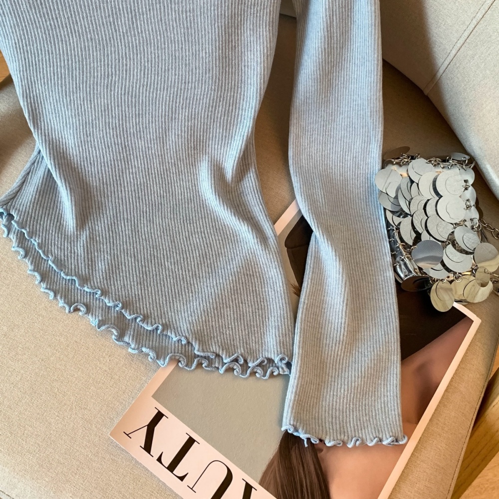 Flowers flat shoulder niche slim enticement sweater