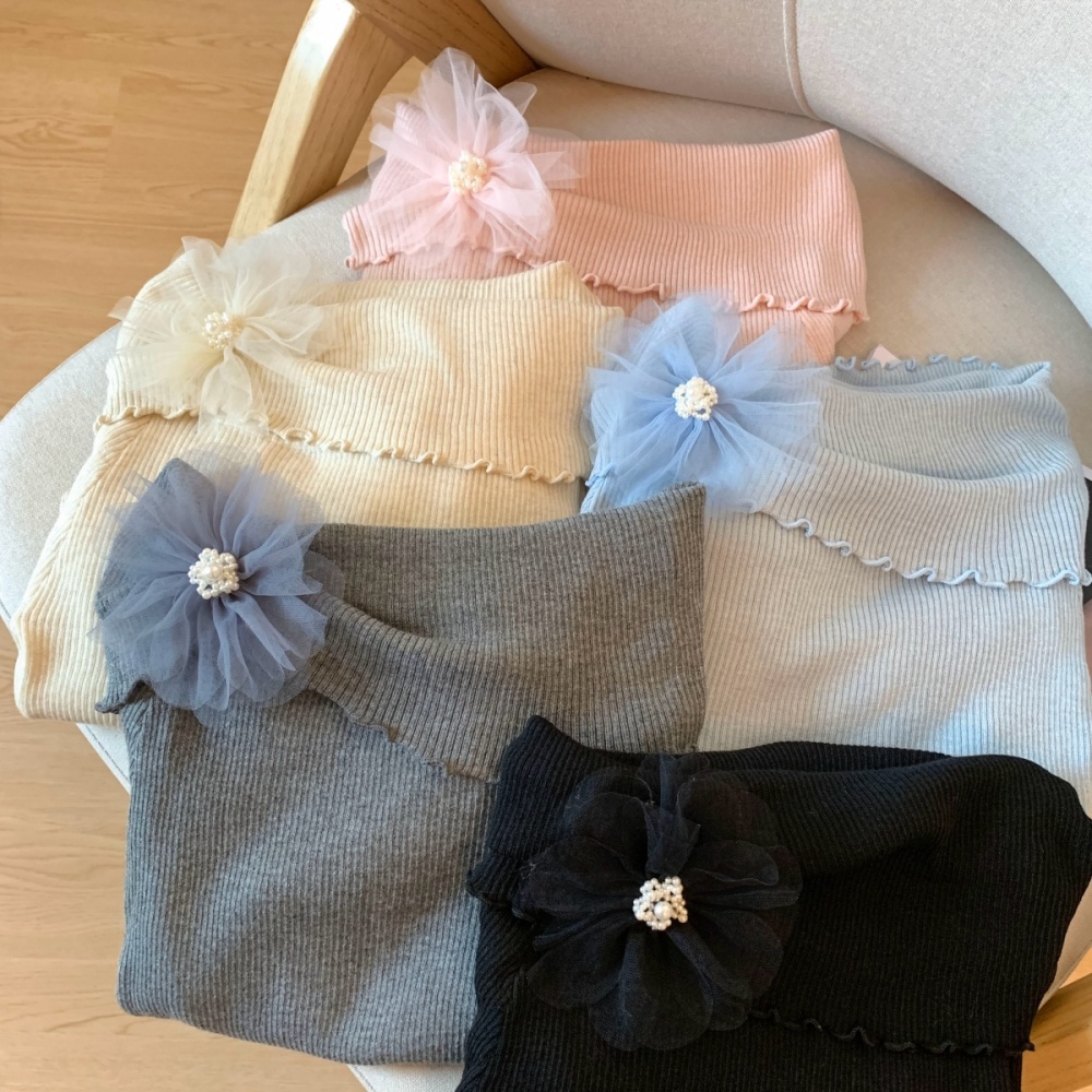 Flowers flat shoulder niche slim enticement sweater