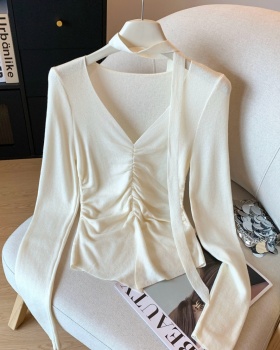 Enticement slim Western style bottoming tops for women