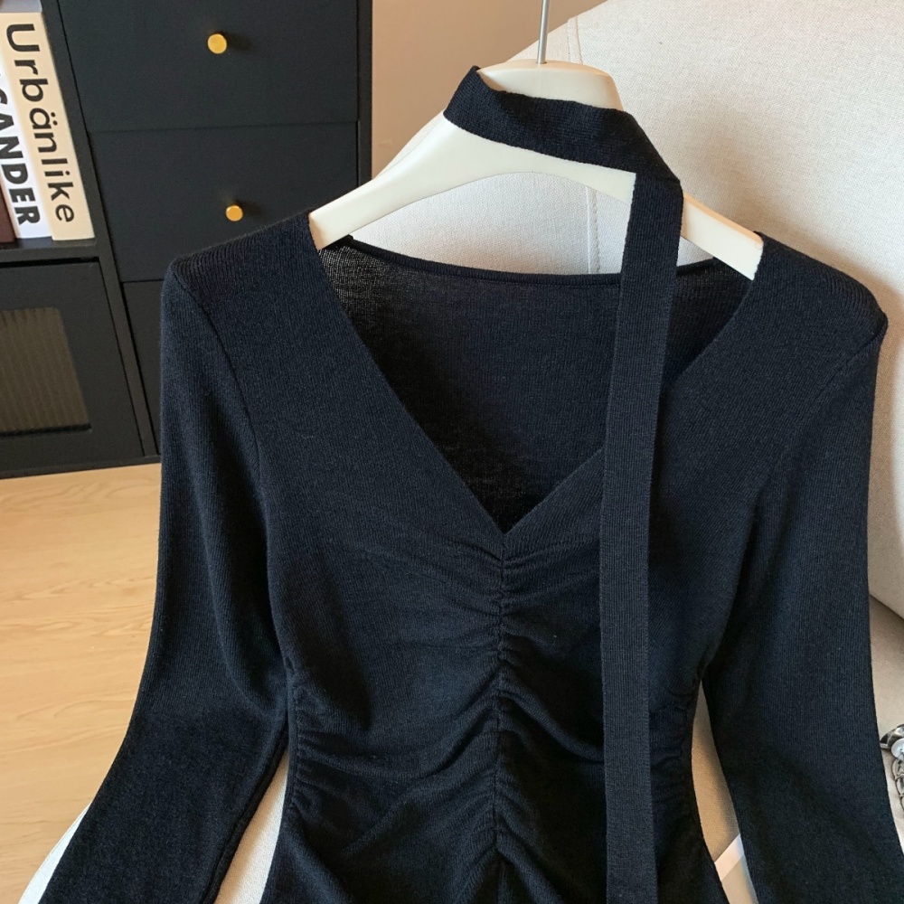 Enticement slim Western style bottoming tops for women