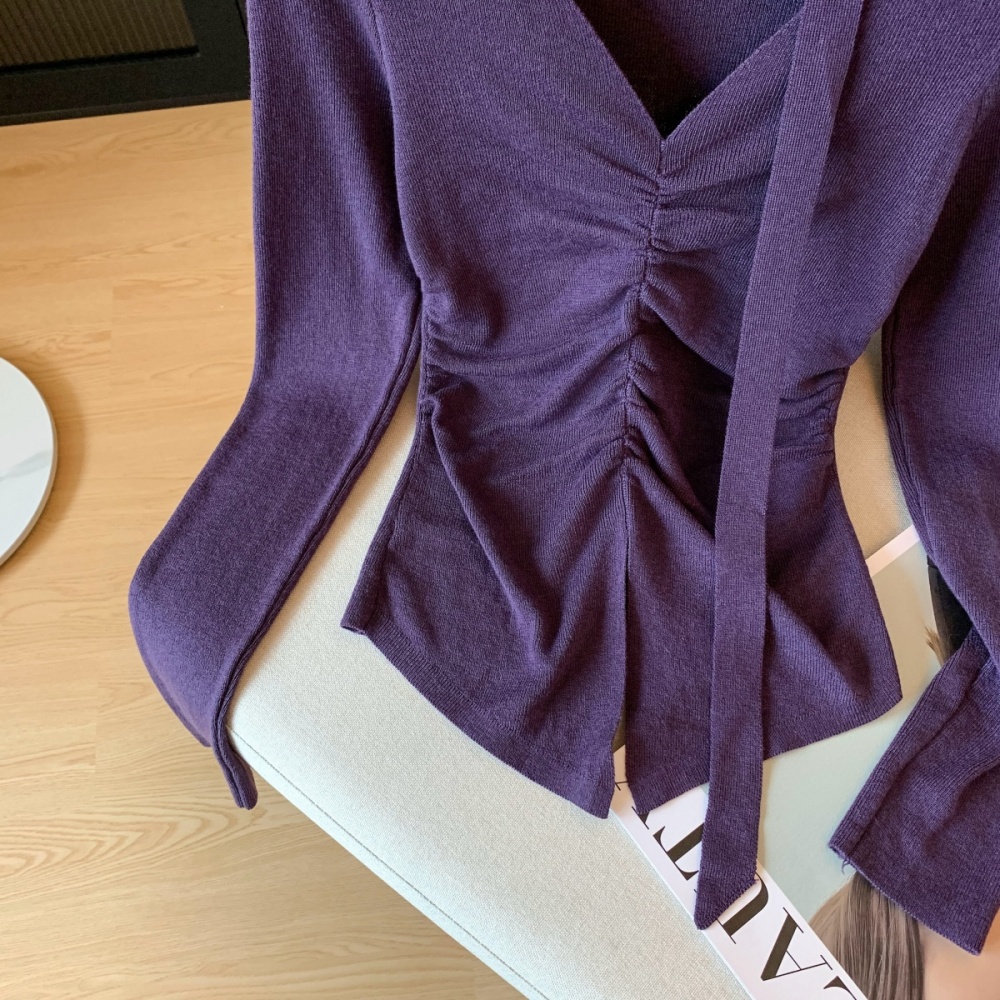Enticement slim Western style bottoming tops for women