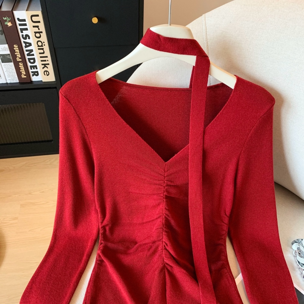 Enticement slim Western style bottoming tops for women