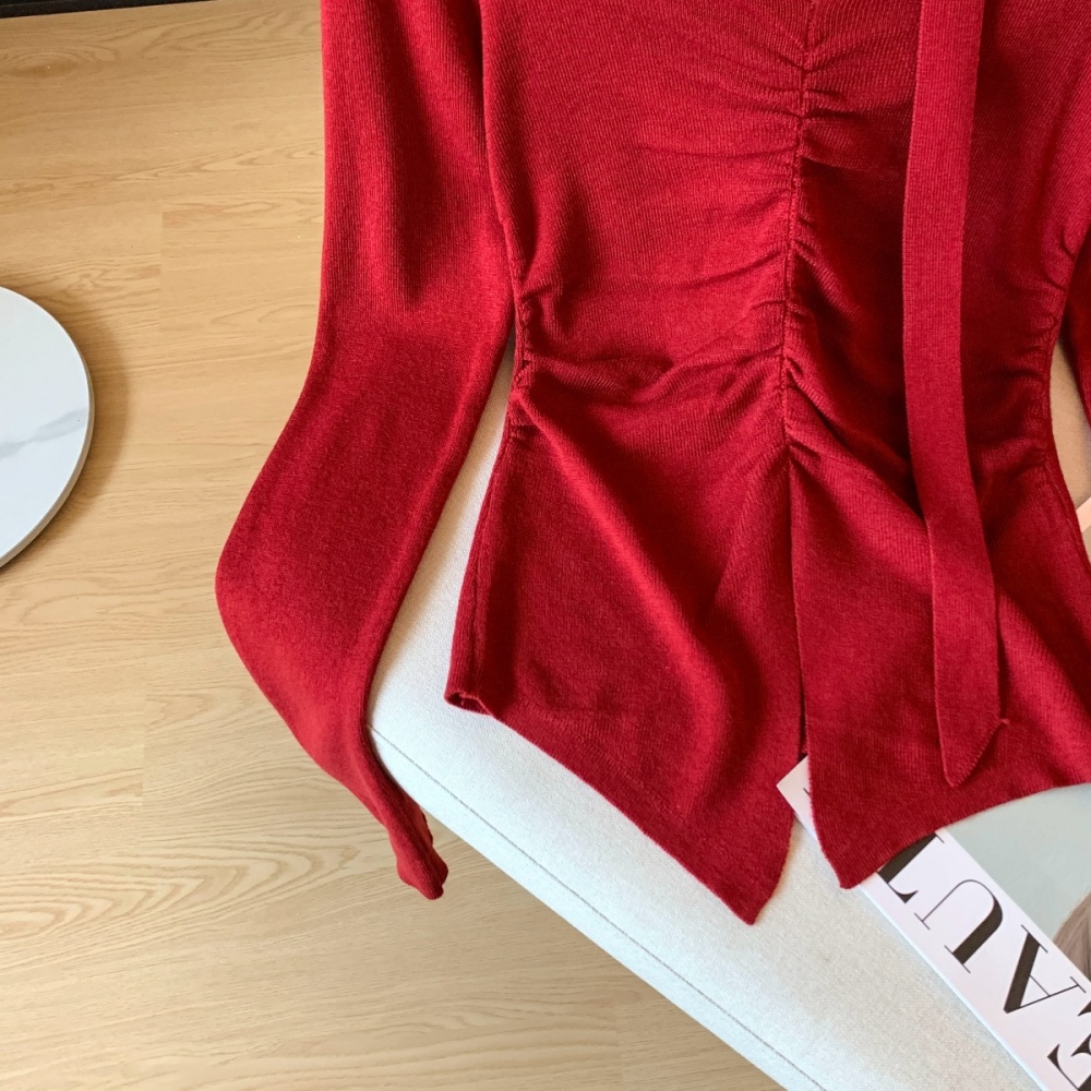 Enticement slim Western style bottoming tops for women