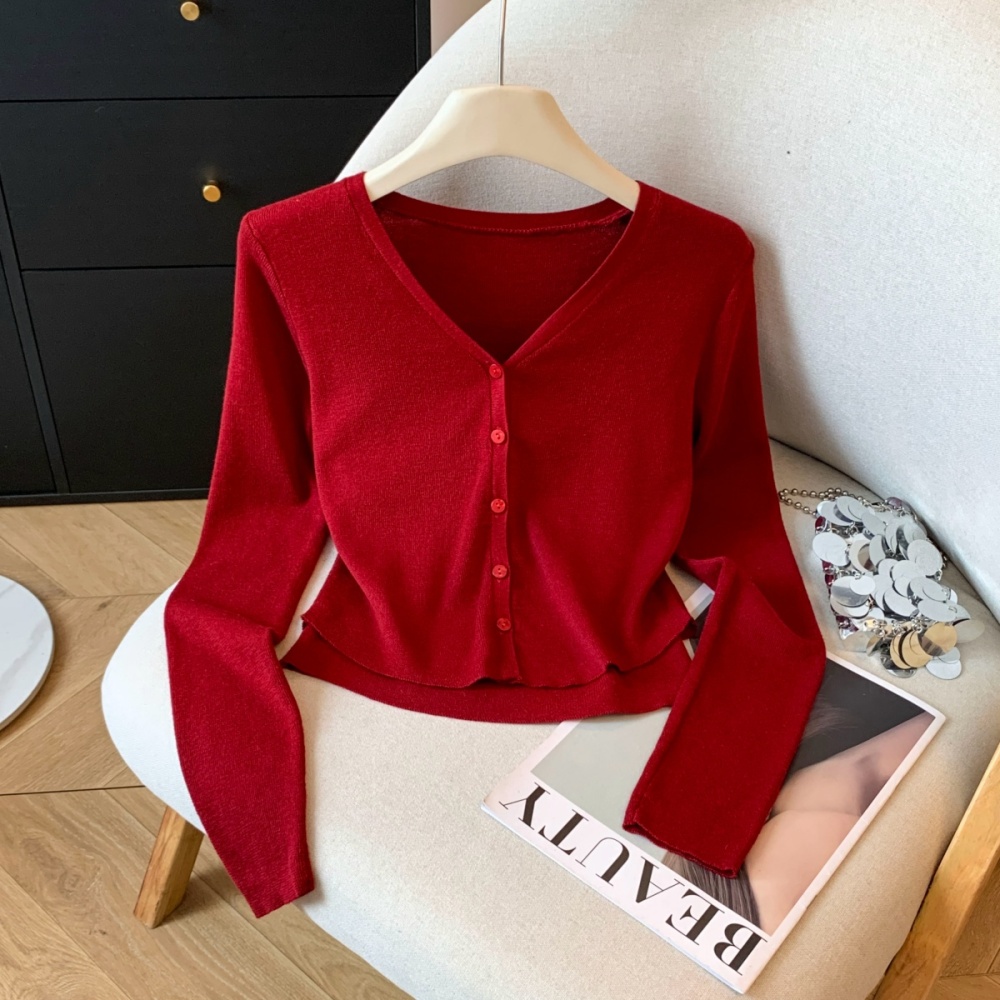 Sweet flowers vest autumn cardigan 2pcs set for women