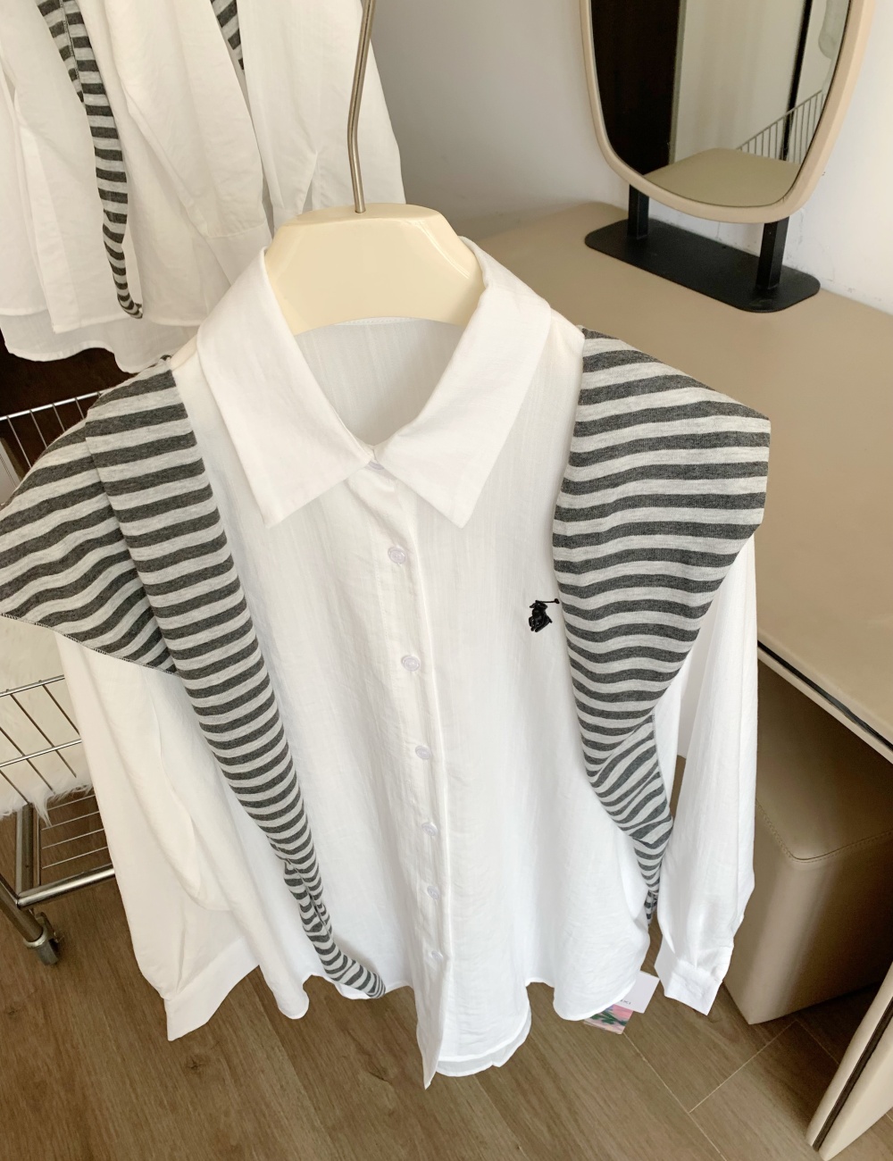 Spring and autumn France style shawl loose niche tops 2pcs set
