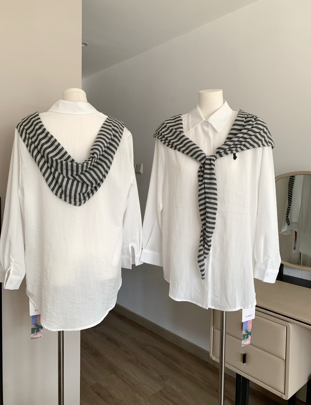 Spring and autumn France style shawl loose niche tops 2pcs set