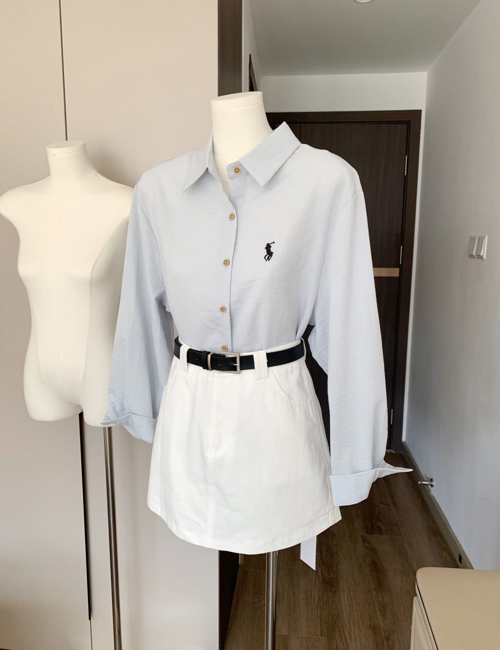 Cotton linen tops embroidery shirt 2pcs set for women