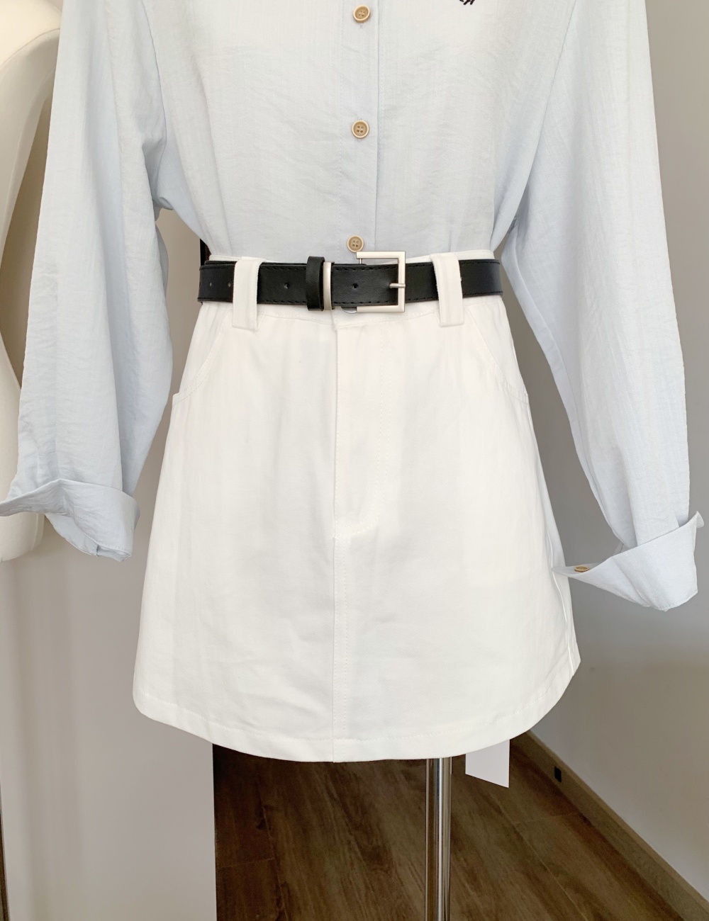 Cotton linen tops embroidery shirt 2pcs set for women