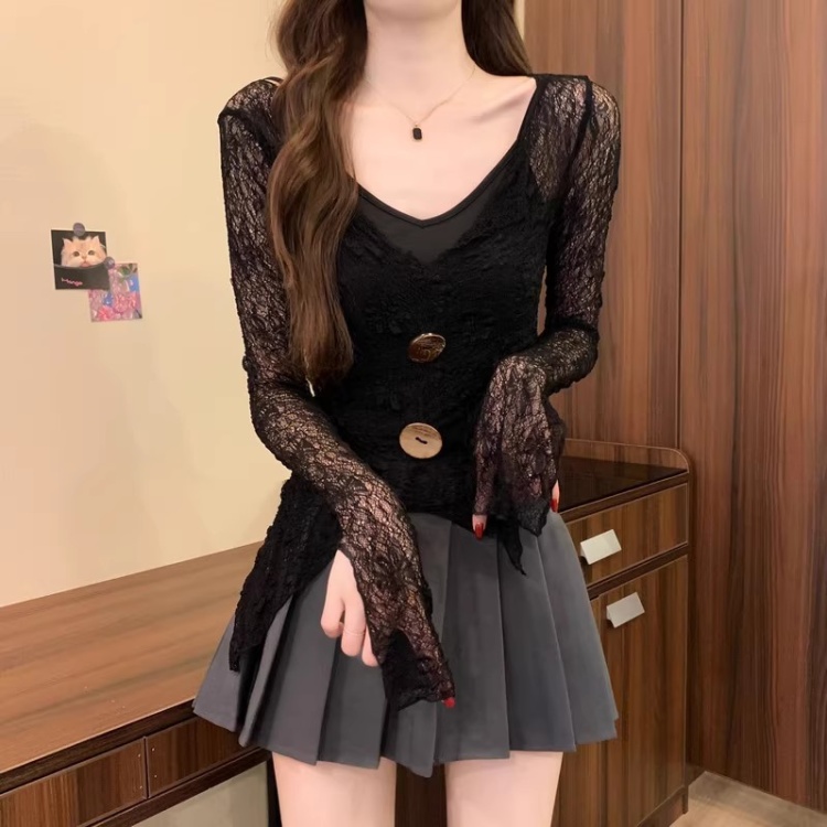 Autumn European style shirt spicegirl irregular tops