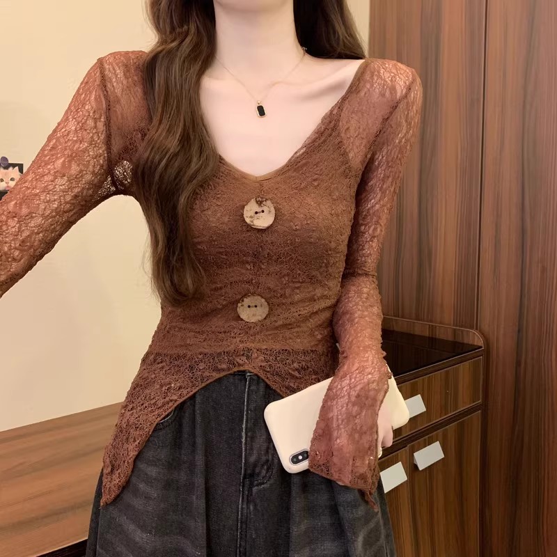 Autumn European style shirt spicegirl irregular tops
