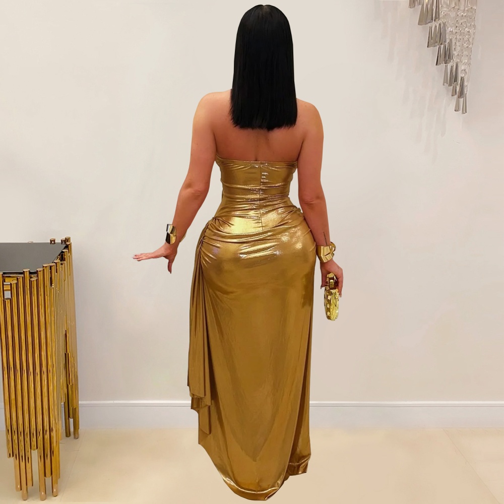 Gold chain European style sexy fashion dress for women