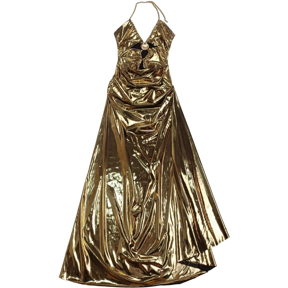 Gold chain European style sexy fashion dress for women
