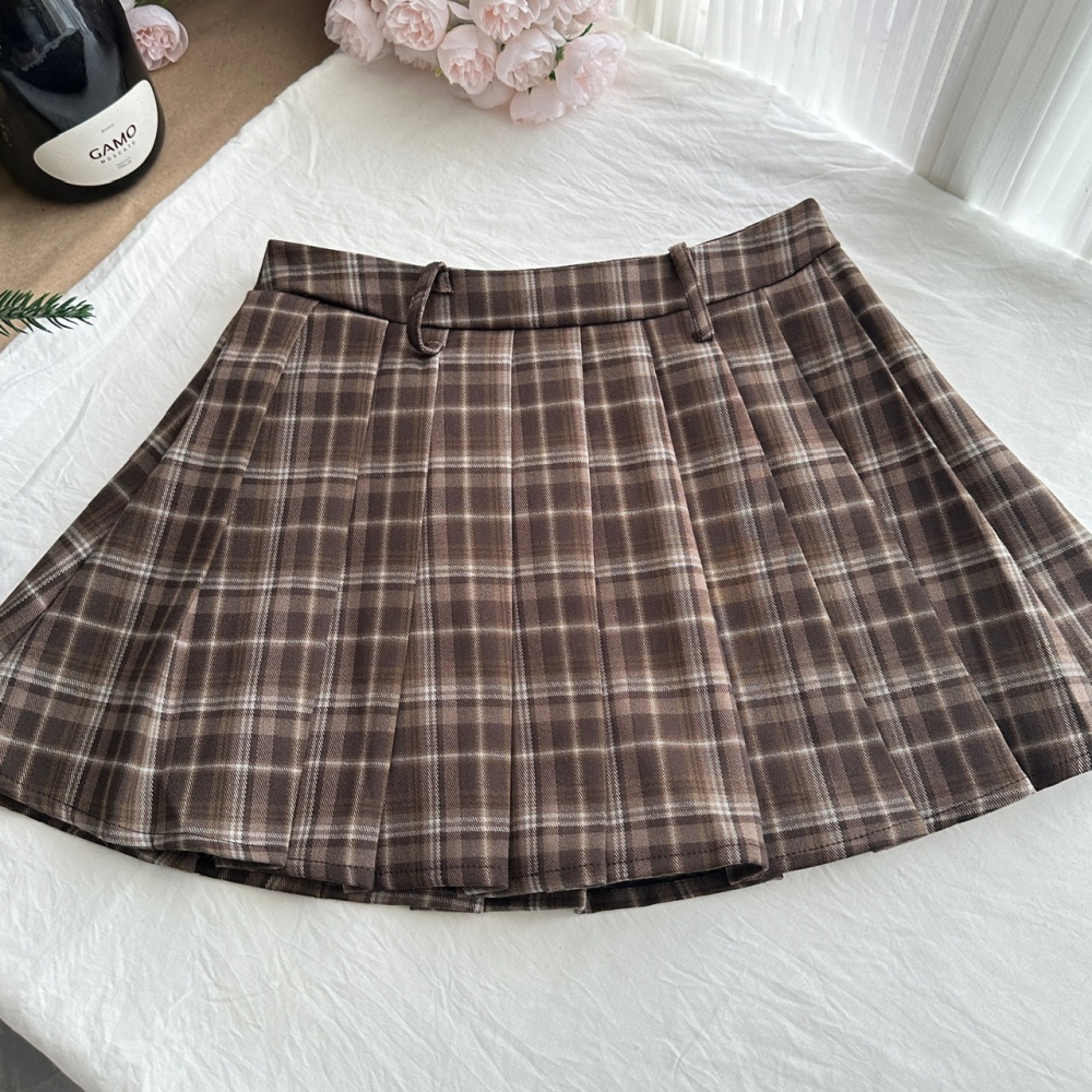 Pseudo-two knitted sweater pleated short skirt a set