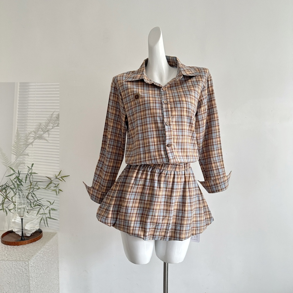 Drawstring long dress shirt for women