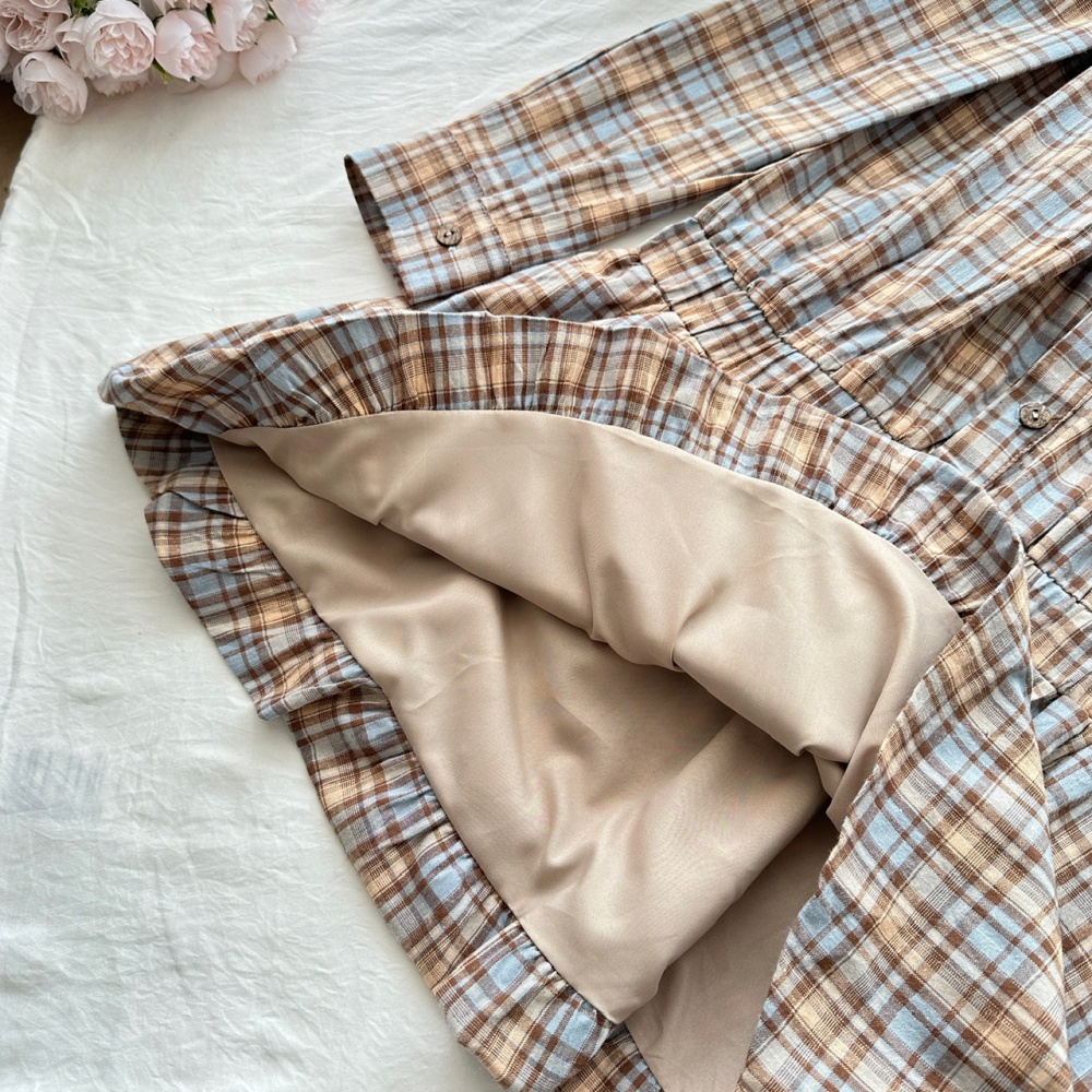 Drawstring long dress shirt for women
