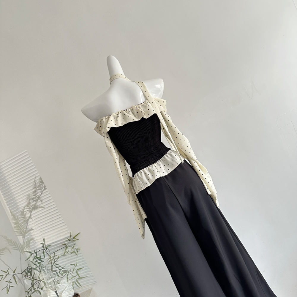 Long sleeve wide leg pants spicegirl tops a set