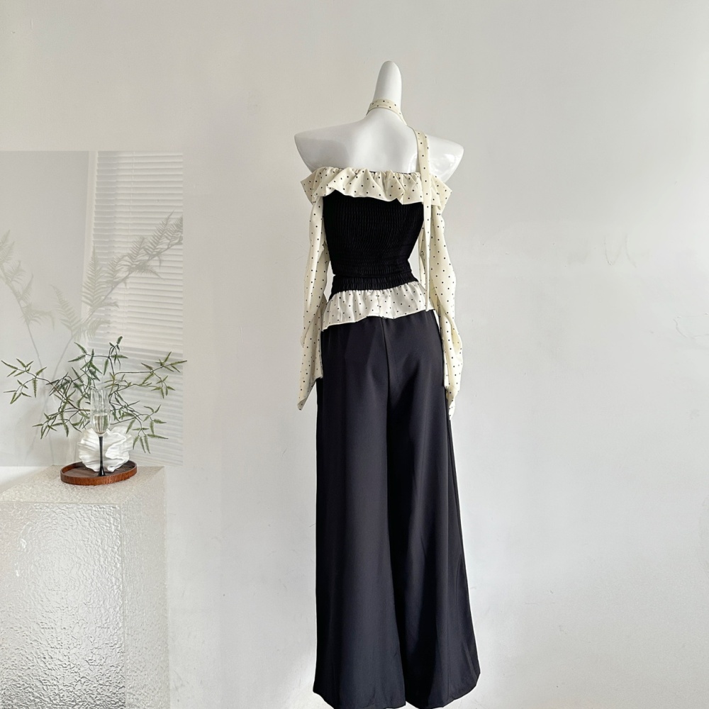 Long sleeve wide leg pants spicegirl tops a set