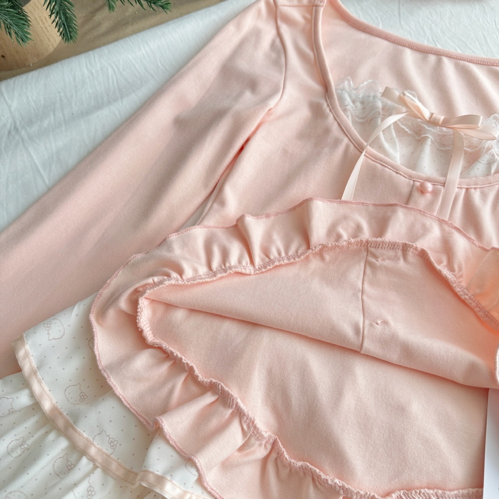 Niche enticement tops pastoral style) autumn short skirt