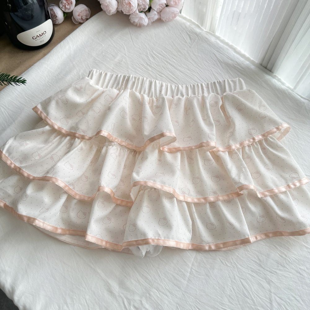 Niche enticement tops pastoral style) autumn short skirt