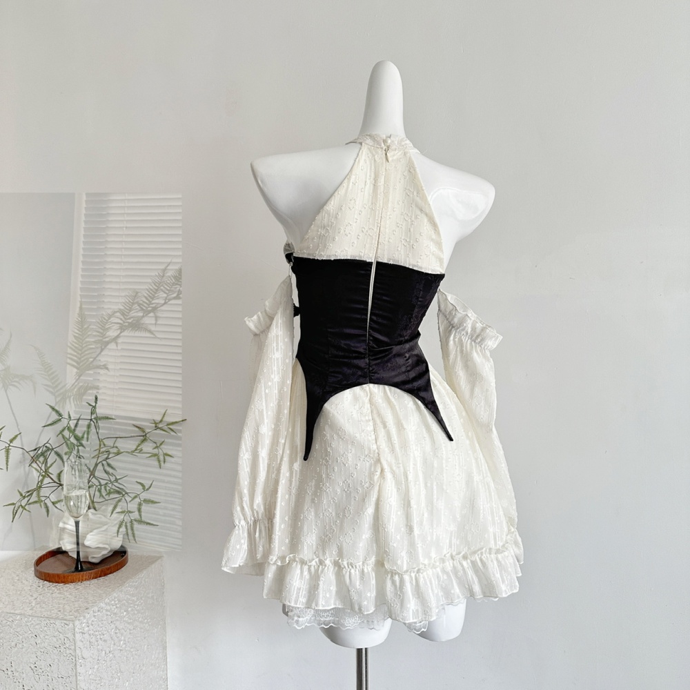Court style niche France style splice dress