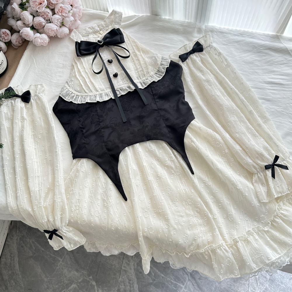 Court style niche France style splice dress
