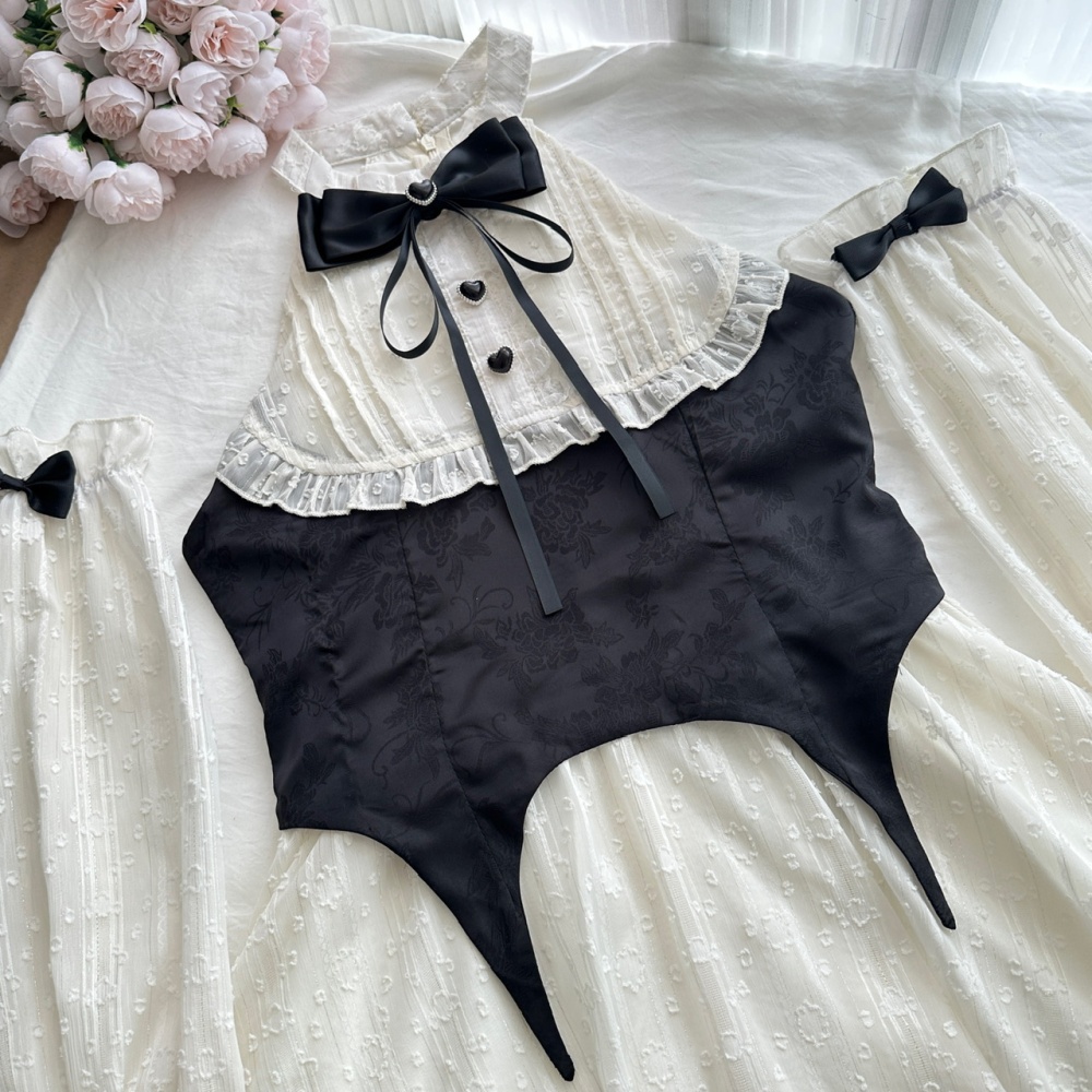 Court style niche France style splice dress