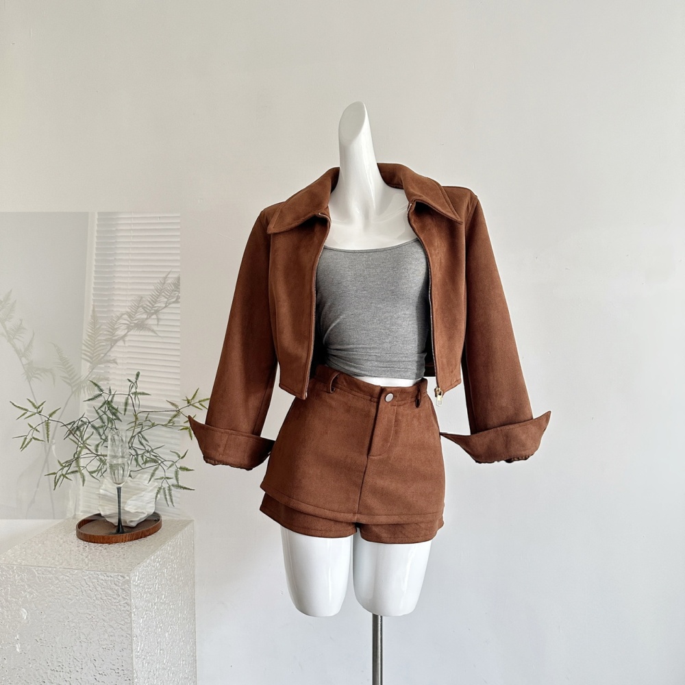 All-match autumn skirt temperament jacket a set