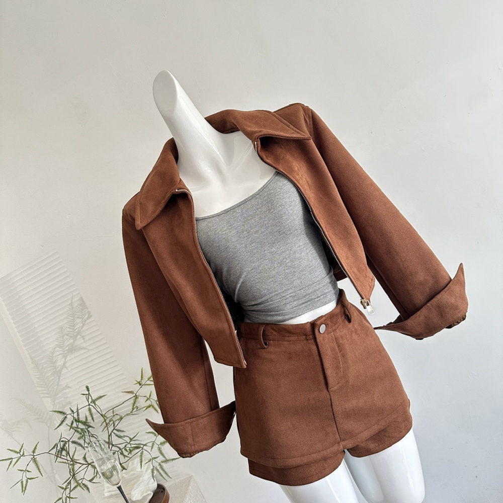 All-match autumn skirt temperament jacket a set